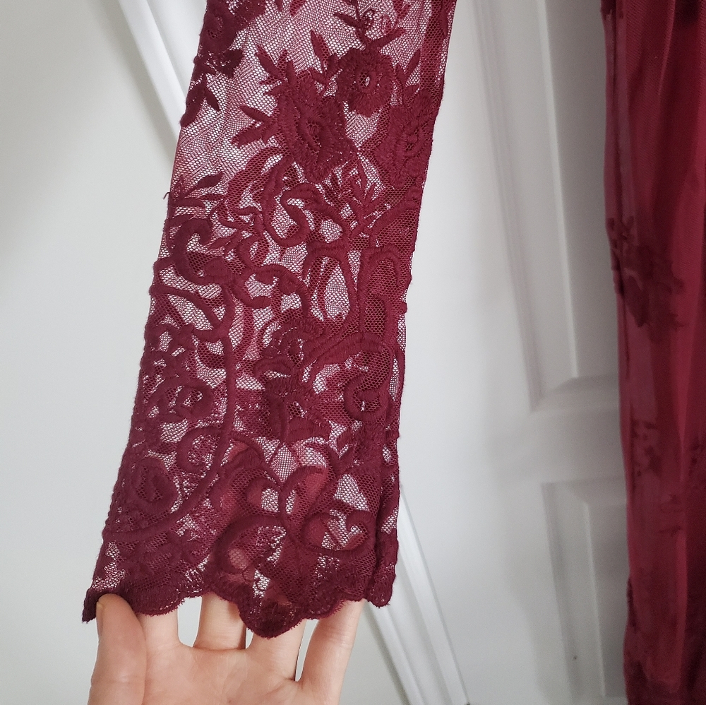 BNWT Maxi Lace Embroidery Dress - Picture 5 of 12